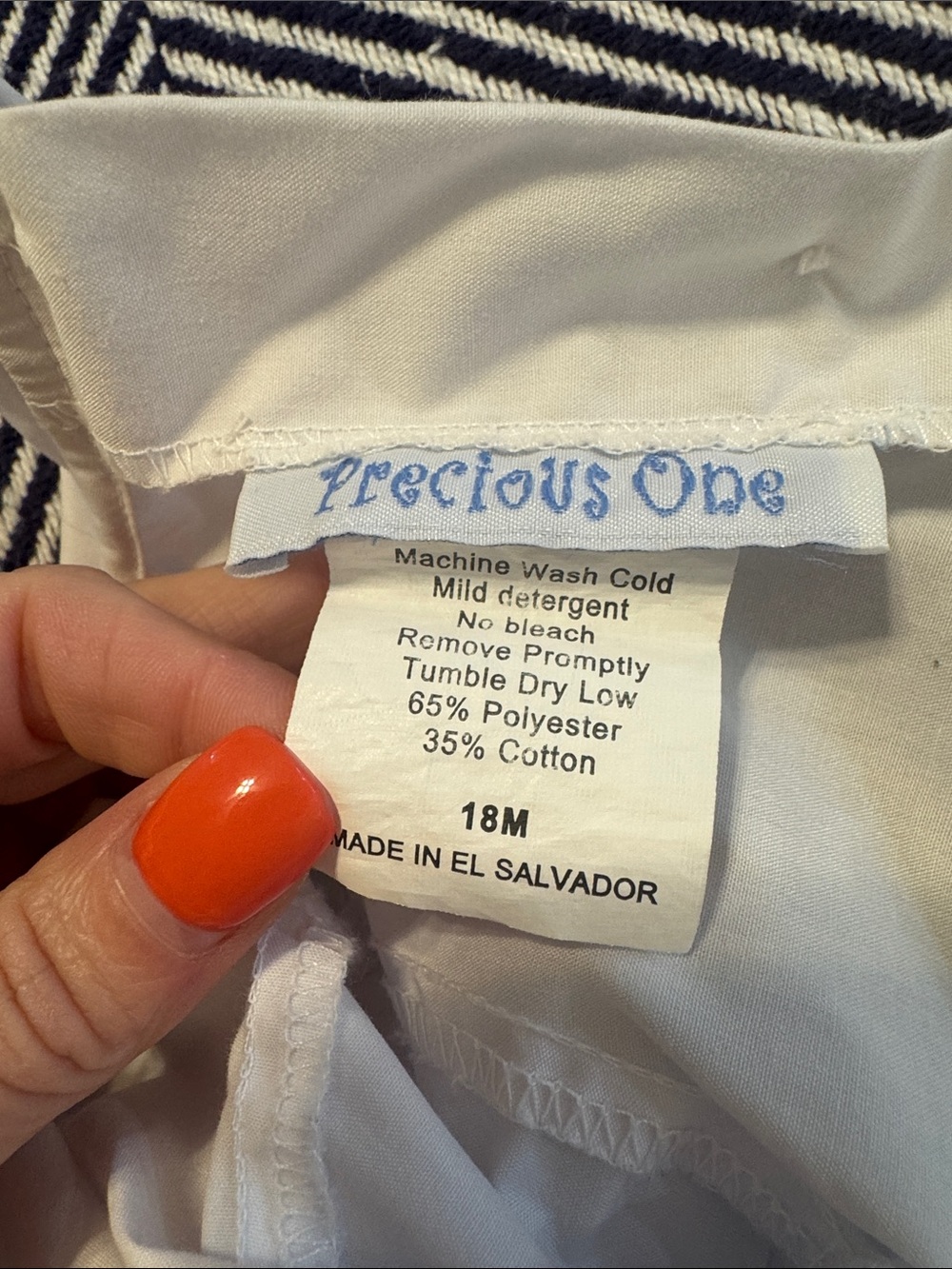 Children's White Button-Down Top with Peter Pan Collar - Picture 4 of 4